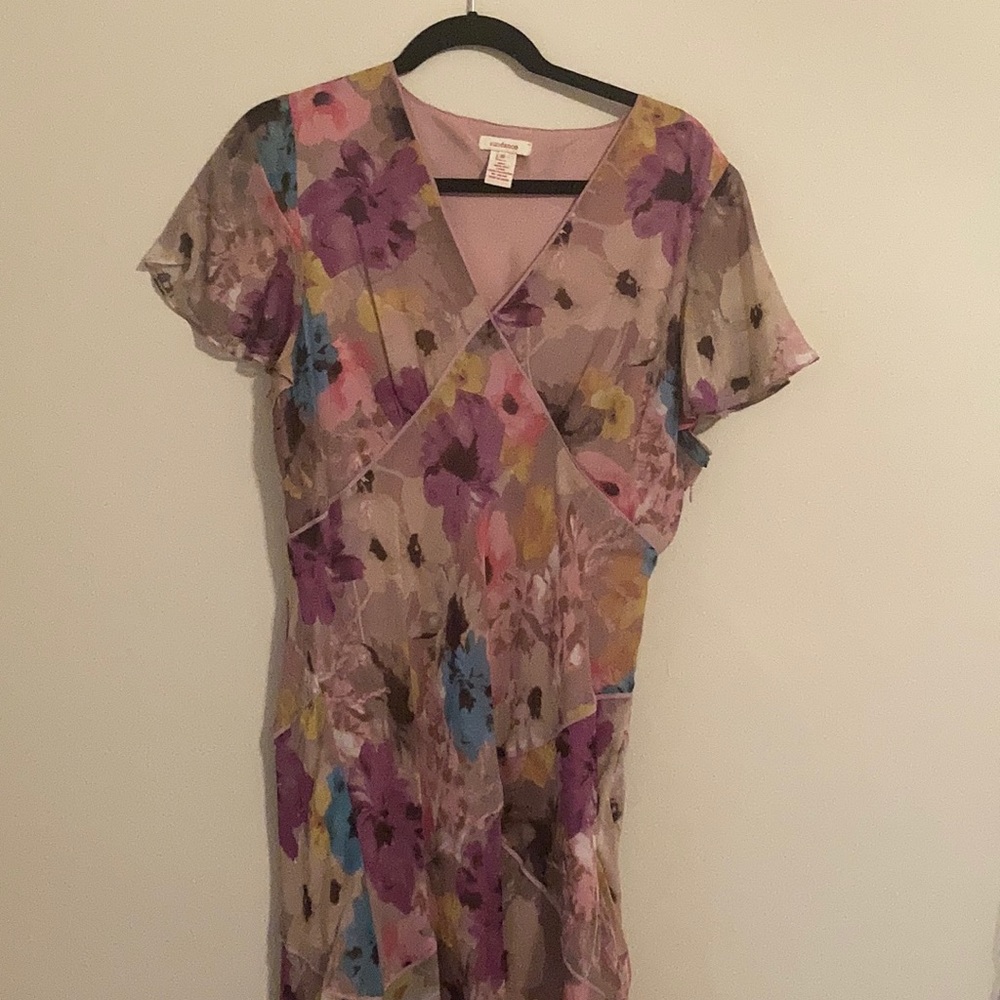 Flowered pink dress